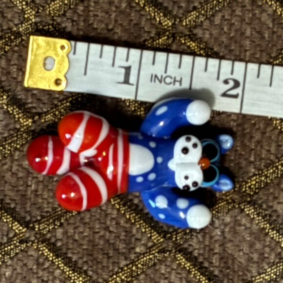 Vintage Patriotic lampwork cat bead - Picture 4 of 4